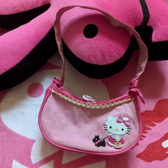 hello kitty pink purse bag with black dog - Picture 1 of 6